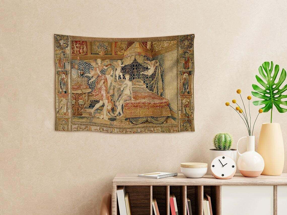 Medieval Painting Wall Tapestry Victoria Art Decor