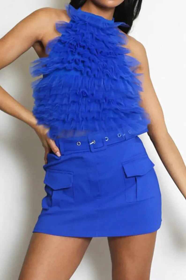 Hot sales50% OFFWomen's Solid Color Pockets Belt Decor Shorts