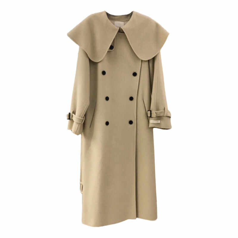 Long Woolen Coat Women