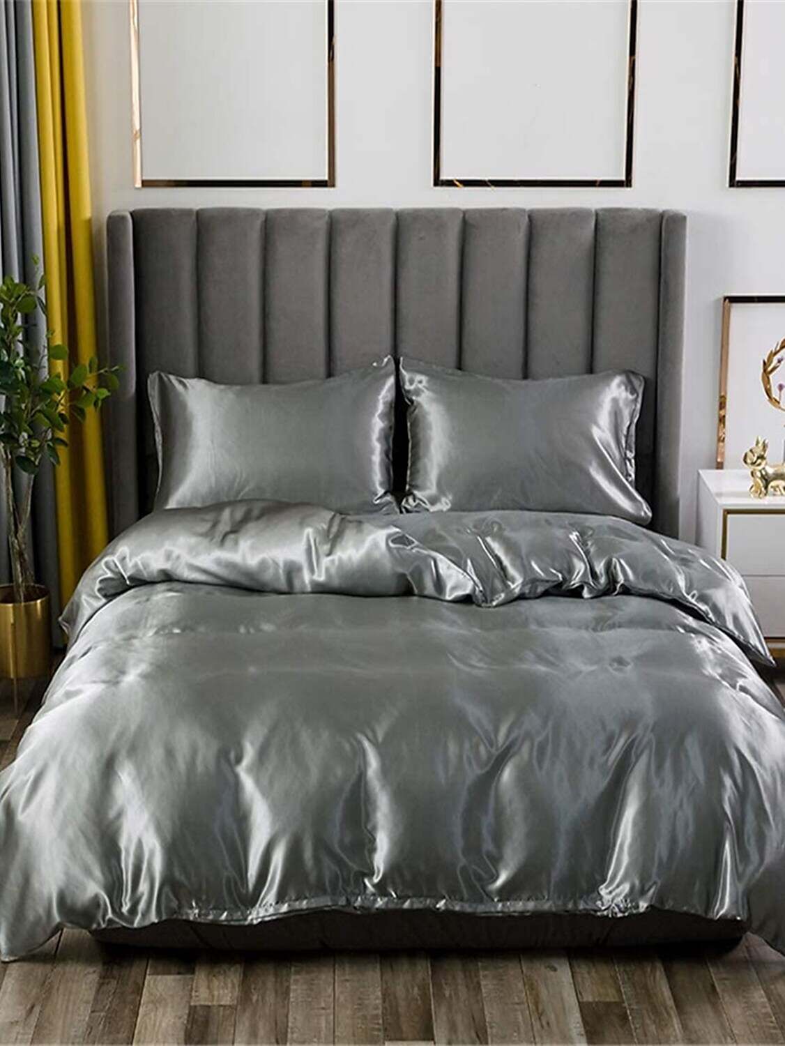 Satin Silk Duvet Cover Set Quilt Bedding Sets Comforter Cover