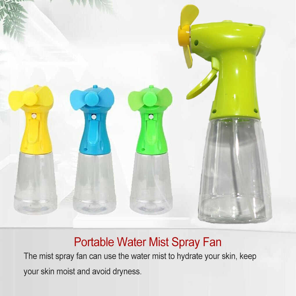 Mini Fan with Nebulizer Water Spray Portable Battery Sprayer