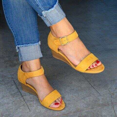 Daily Low Heel Wedge Sandals