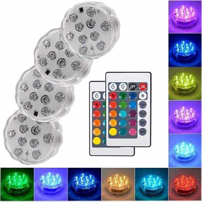 60% OFFSubmersible LED Pool Lights (RF Remote Control )