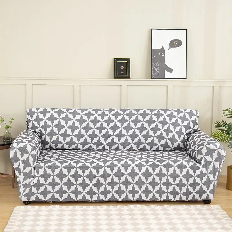 Stretch Sofa Cover Slipcover Geometric Pattern