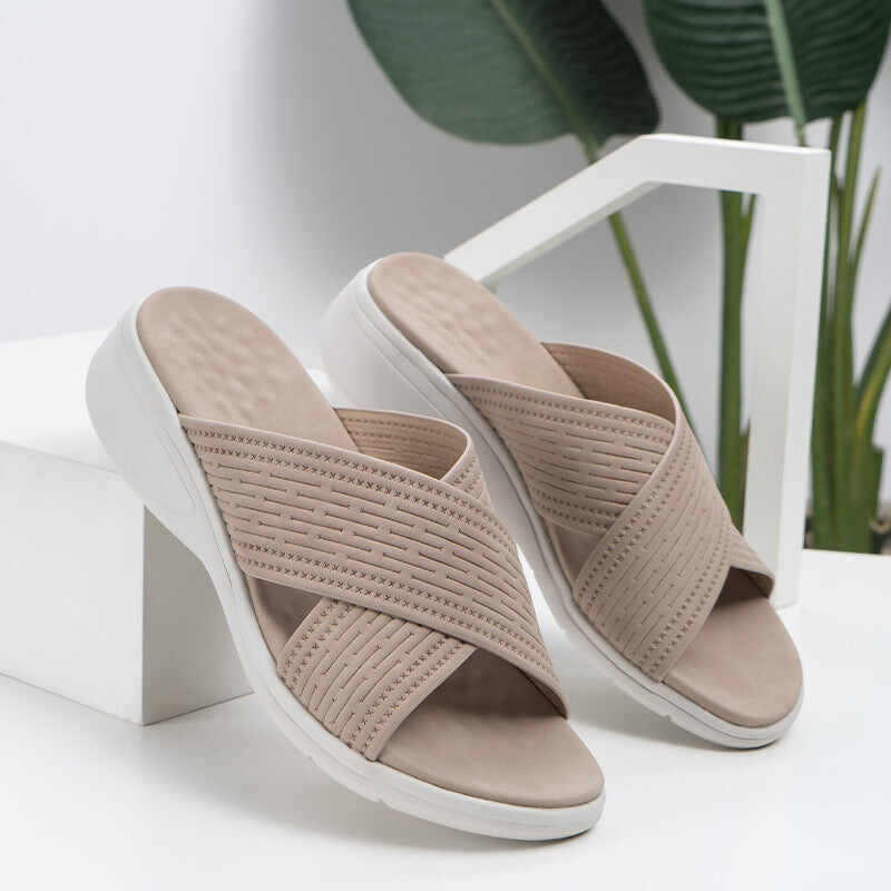 Sloping Heels And Thick Soles Women Sandals