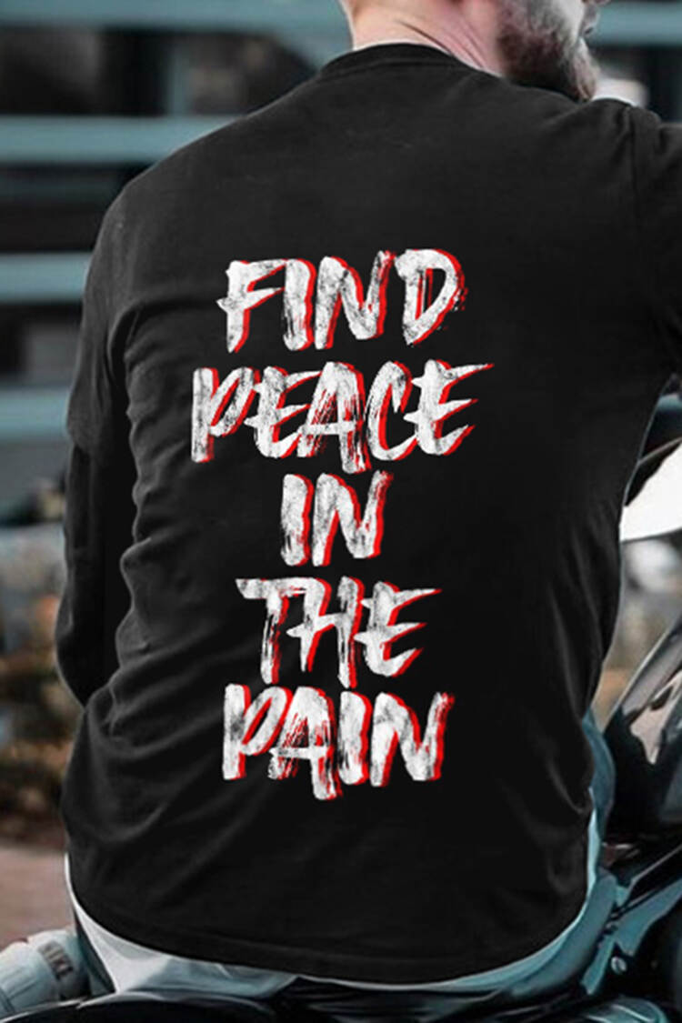 Find Peace In The Pain Print T-Shirt