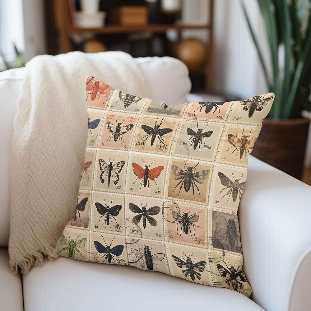 Flower Insect Pillow Cover 1PC