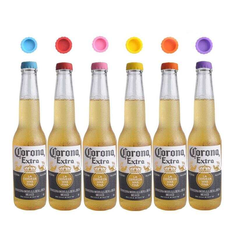 Beer Caps Saver Silicone Rubber Bottle Caps(6PCS