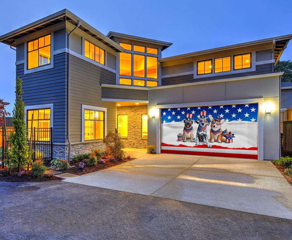 Patriotic Garage Door Mural