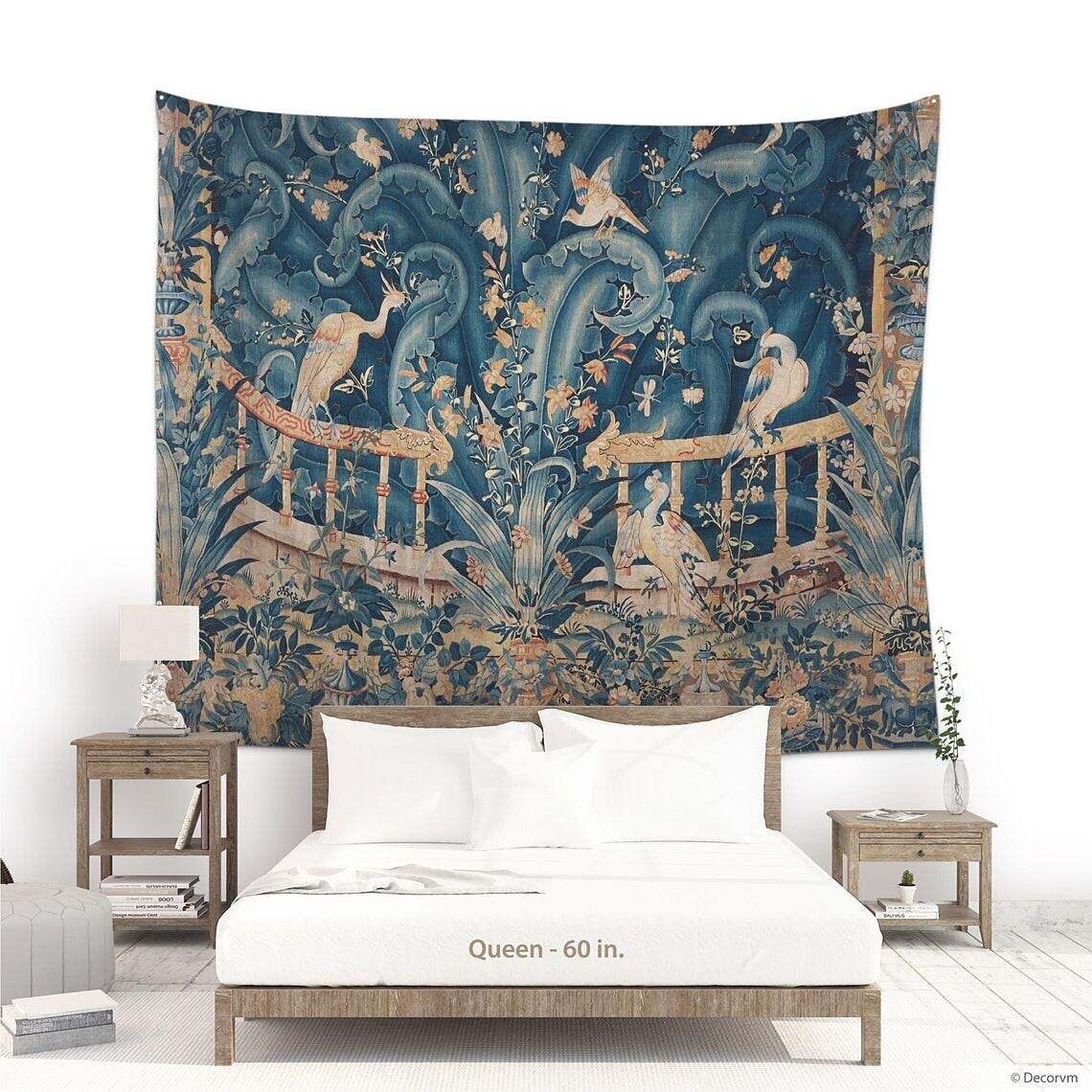 Medieval Painting Wall Tapestry William Morris Art Decor