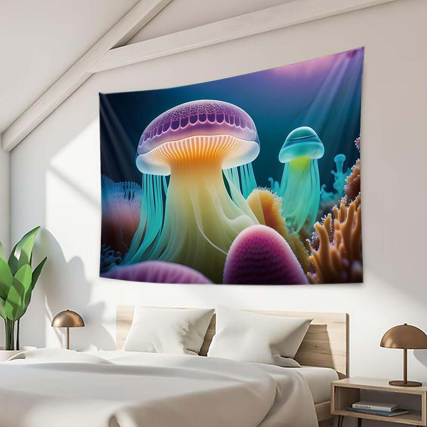 Ocean Jellyfish Wall Tapestry Art Decor