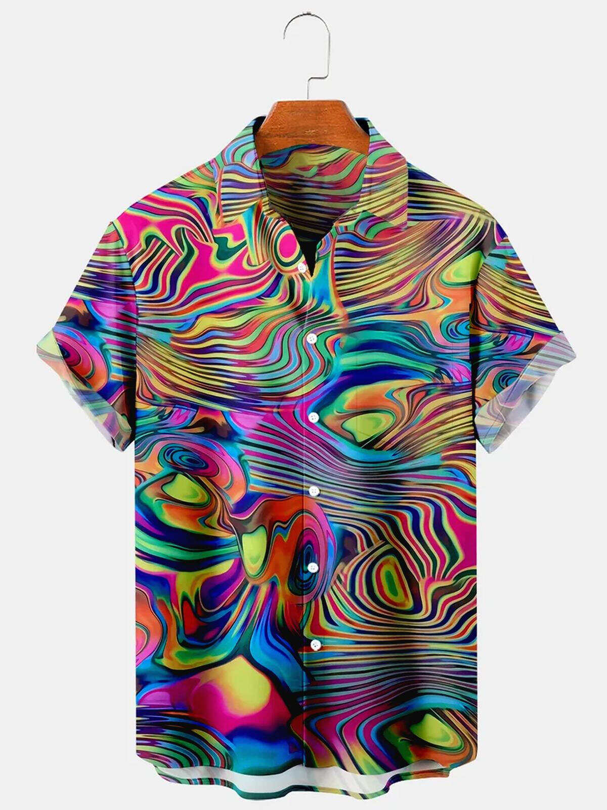 Hawaiian Abstract Men's Shirts With Pocket - Guoshengwei Industrial Co ...