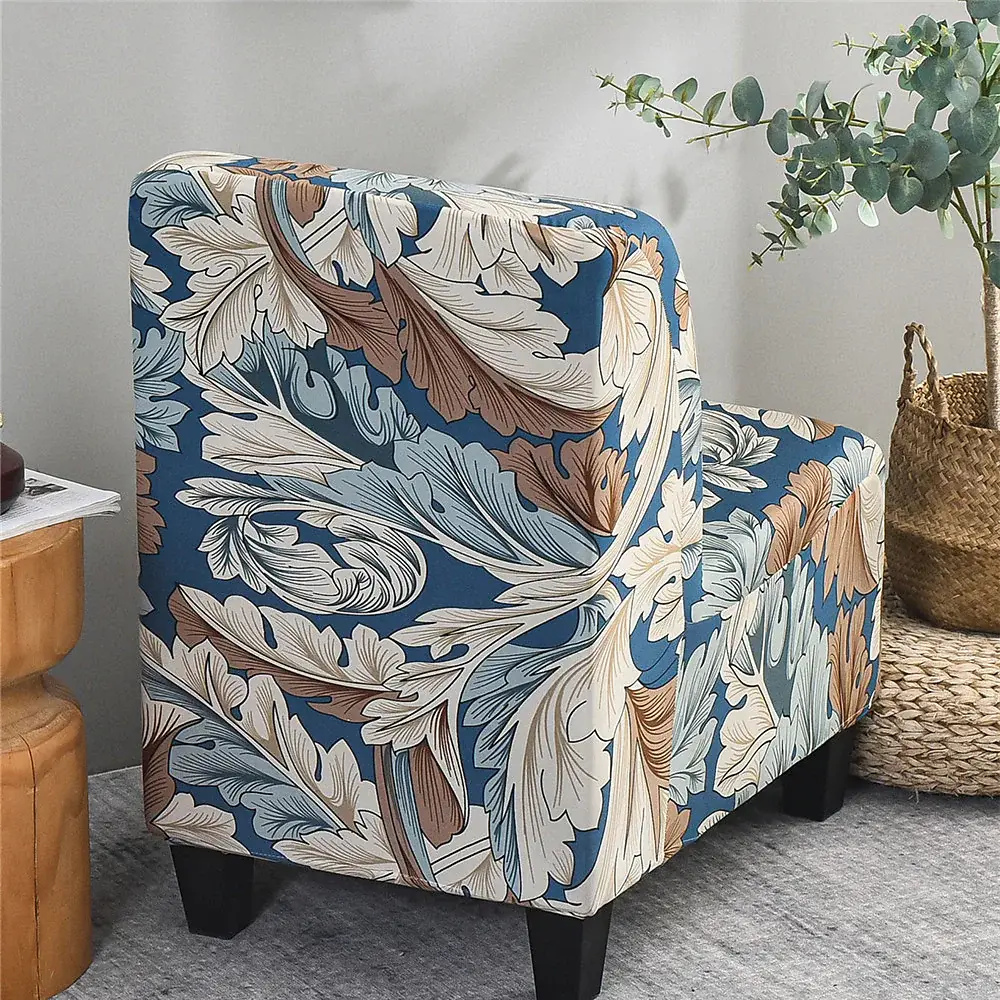 Stretc Accent Chair Cover Plants/Flower Pattern