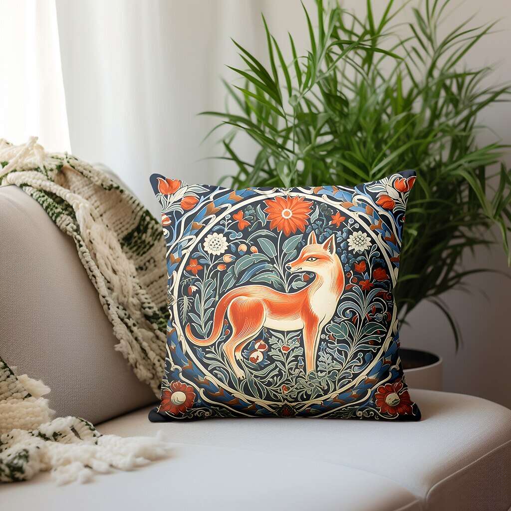 Fox Bird Pillow Cover 1PC