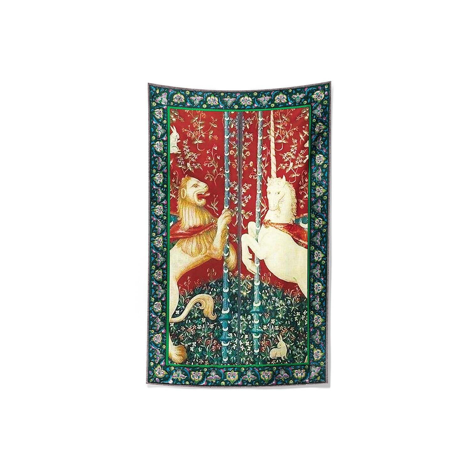 Medieval Large Wall Tapestry Lady Unicorn Art Decor