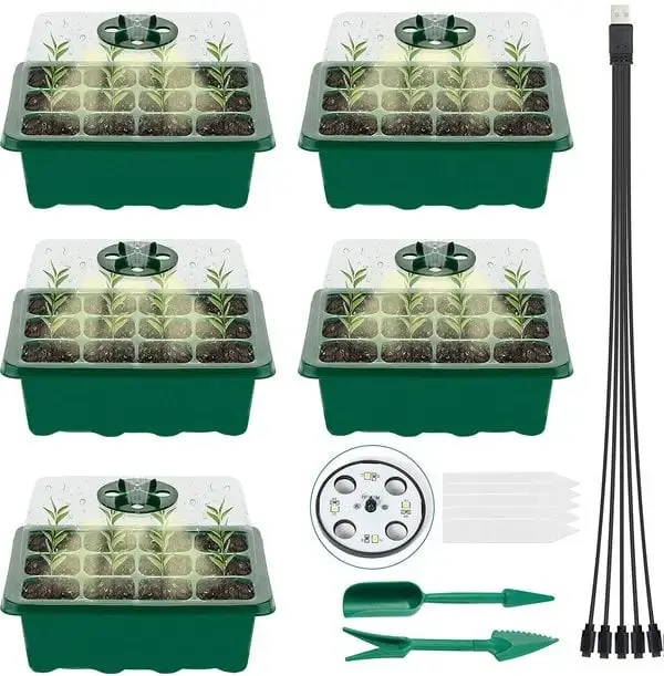 (🔥Spring Promotion 48% OFF) Seed Starter Trays with Grow Light