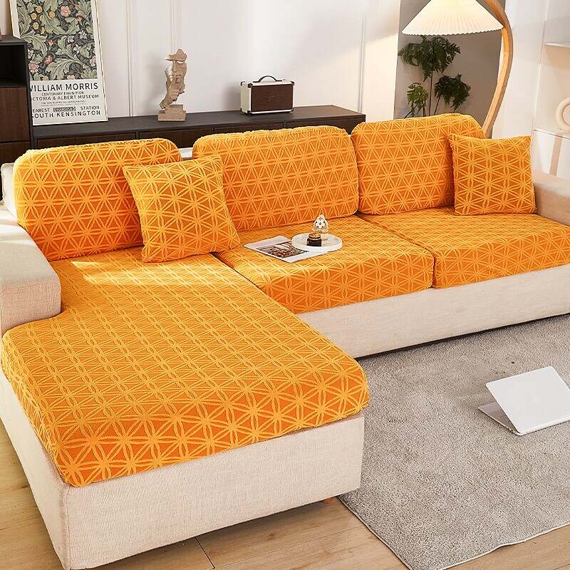 Textured Stretch Sofa Seat Cushion Cover Slipcover