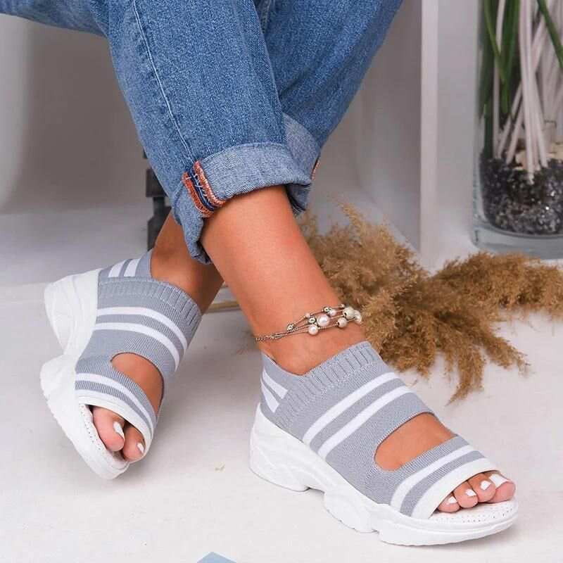 Casual Women Breathable Wedge Comfy Sandals - Fit All Width Foot Sandals