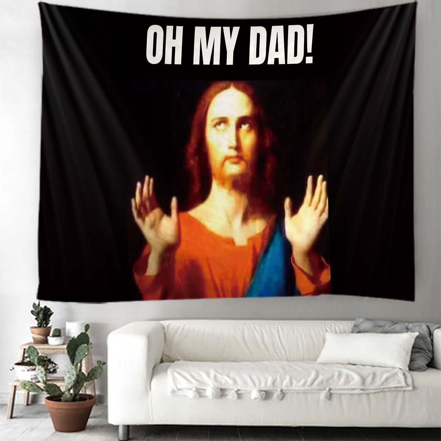 Funny Large Wall Tapestry Jesus Art Decor