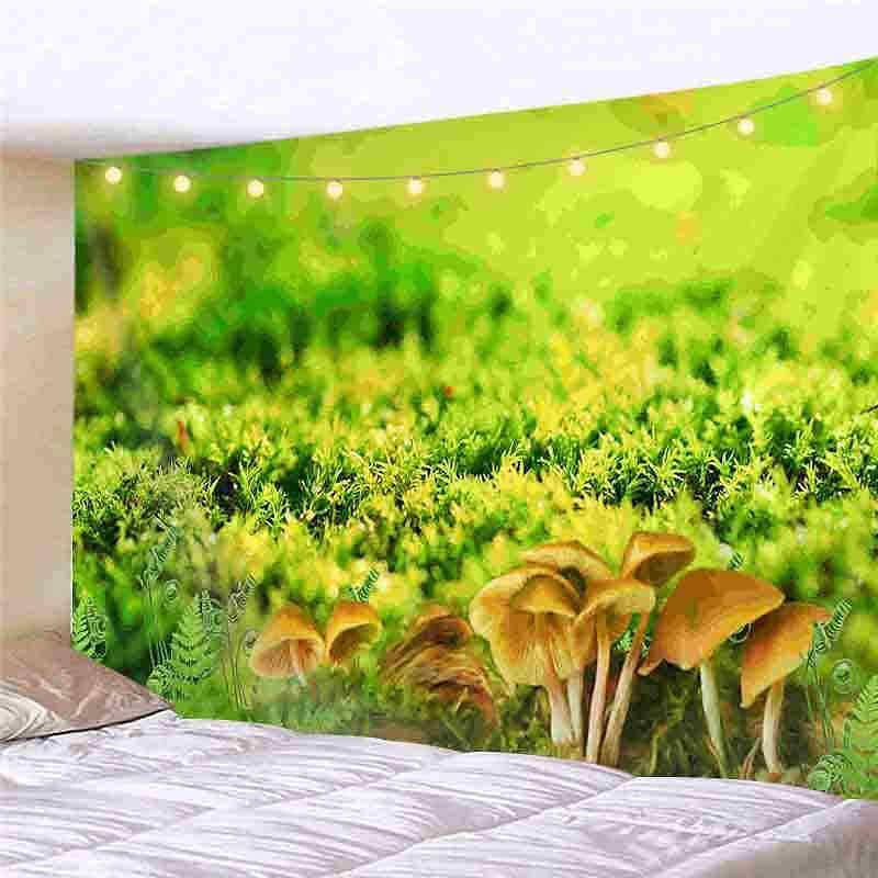 Landscape LED Lights Wall Tapestry Art Decor Forest River Waterfall Print