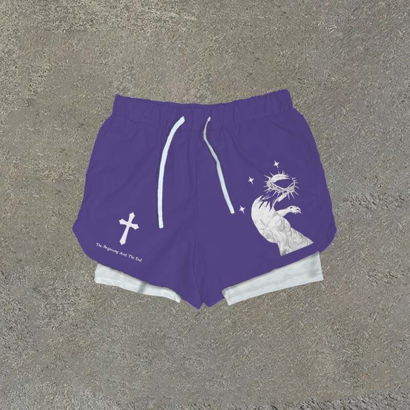 Jesus Is King Print Men's Christian Shorts