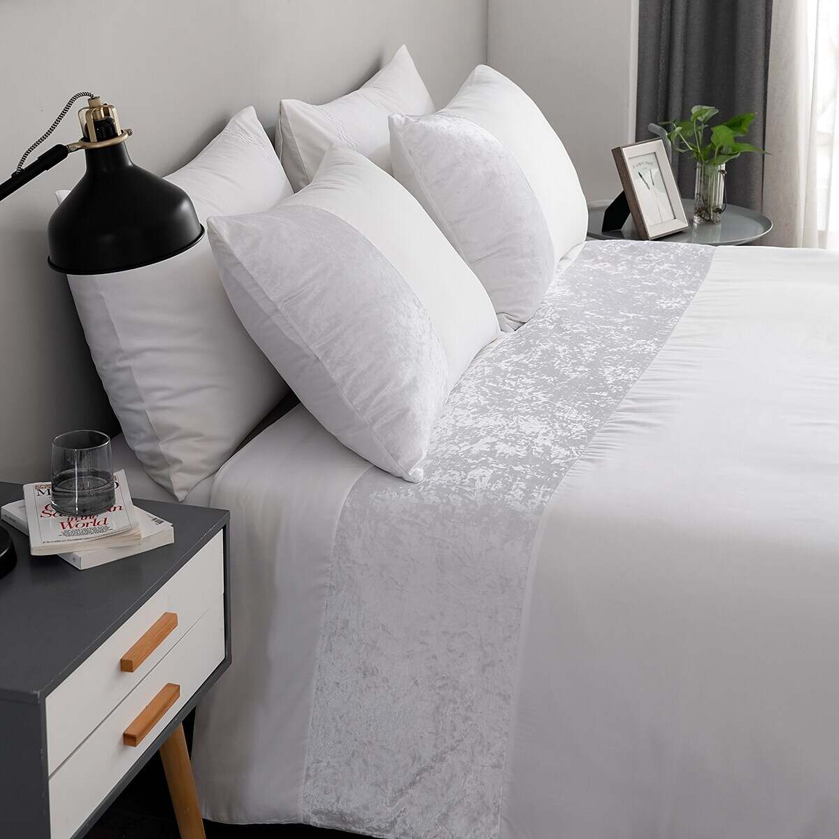 Grey Duvet Cover Set Quilt Bedding Sets Comforter Cover