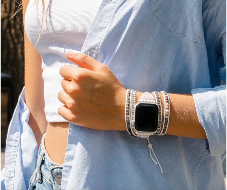 White Labradorite Apple Watch Strap