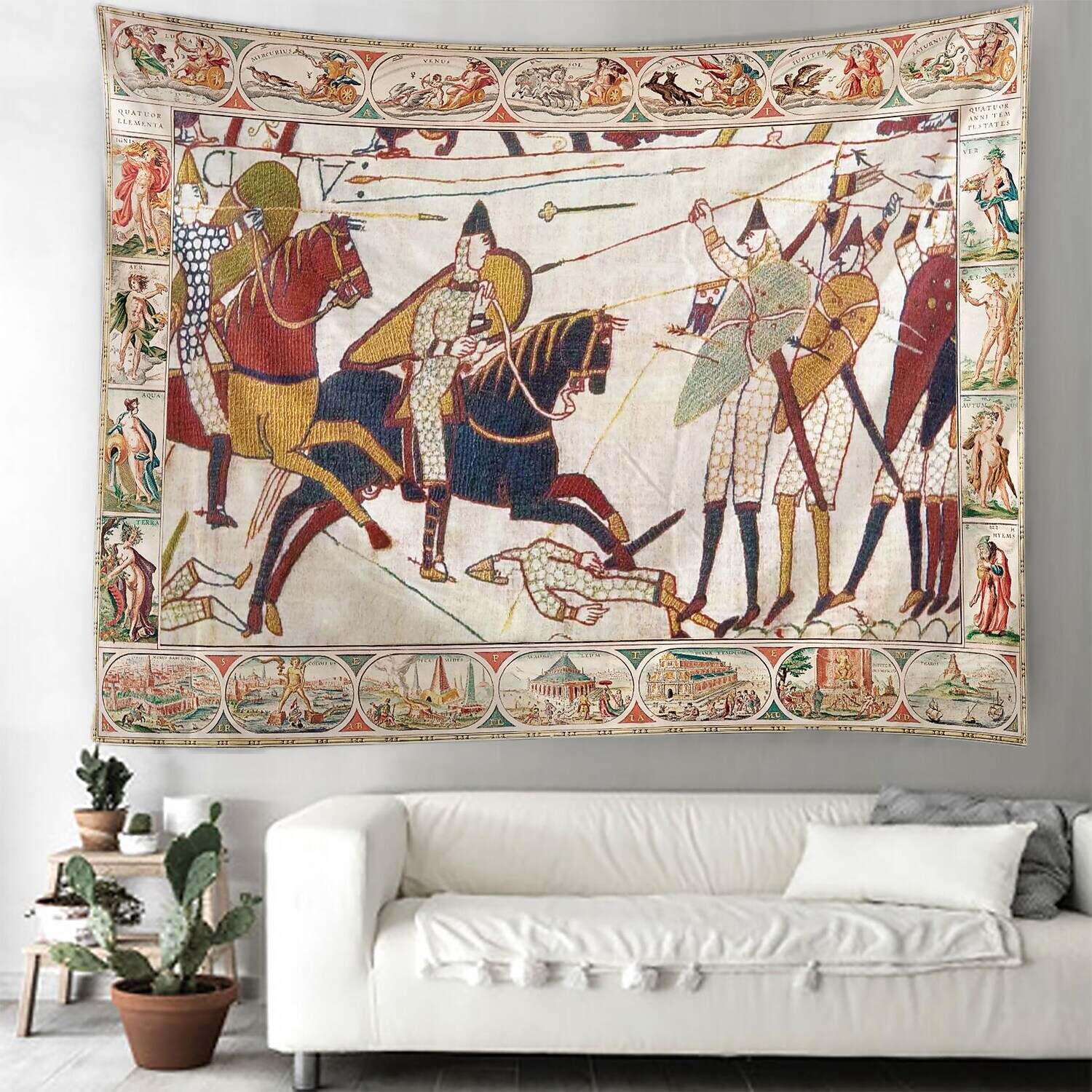 Medieval Bayeux Wall Tapestry Art Decor