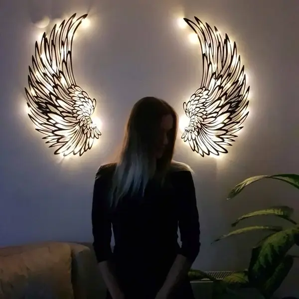 🔥 49% OFF🔥 - 1 PAIR ANGEL WINGS METAL WALL ART WITH LED LIGHTS-🎁GIFT TO HER【BUY 2 FREE SHIPPING】