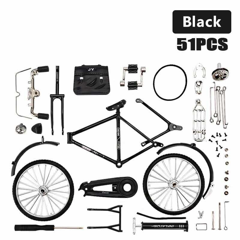 51 PCS DIY Retro Bicycle Model Ornament For Kids