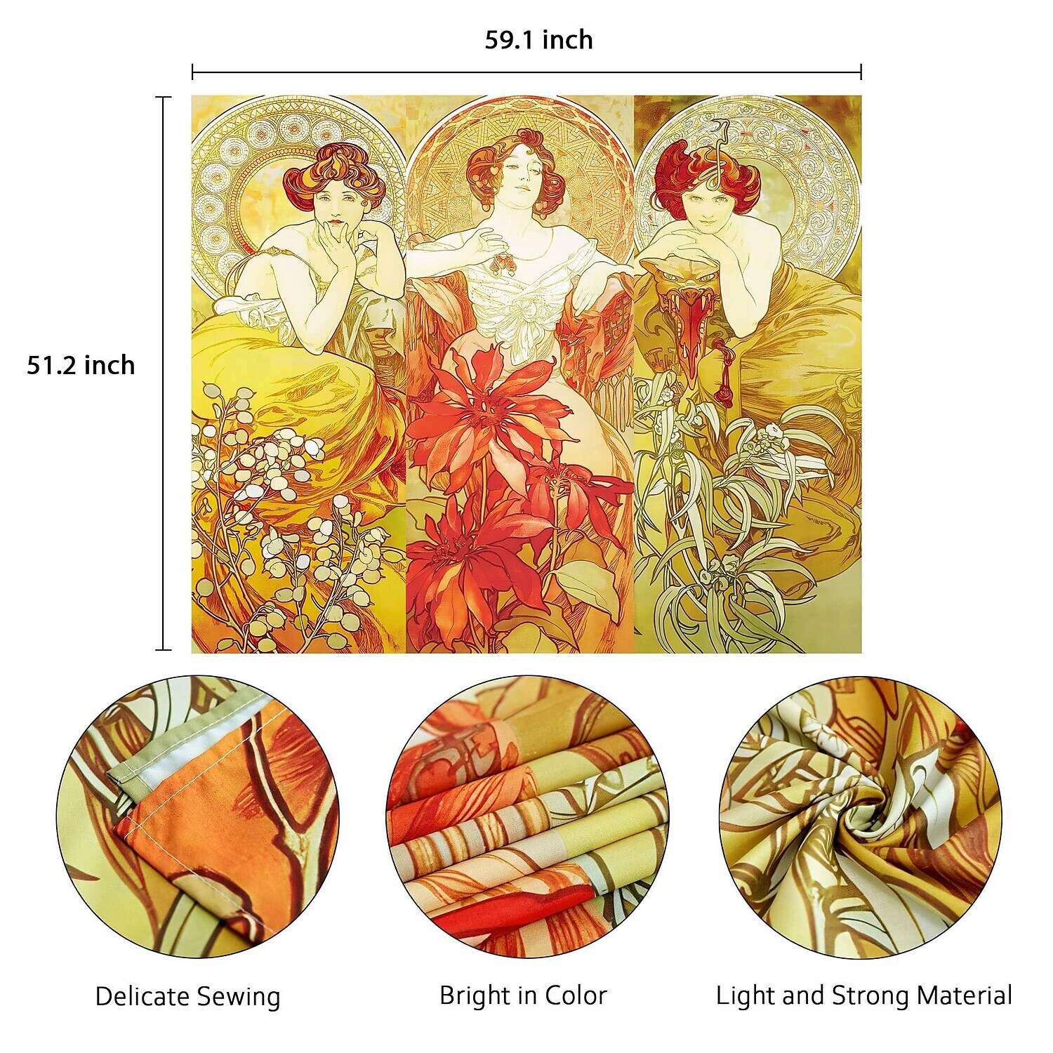 Art Nouveau Victoria Wall Tapestry Decor Room Decoration