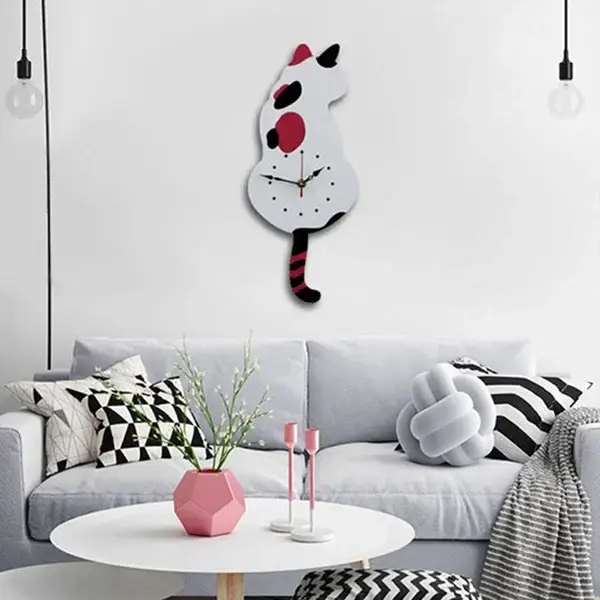 (❤️2023 Early Christmas Sale-49% OFF❤️)Nordic Cat Wagging Tail Wall Clock