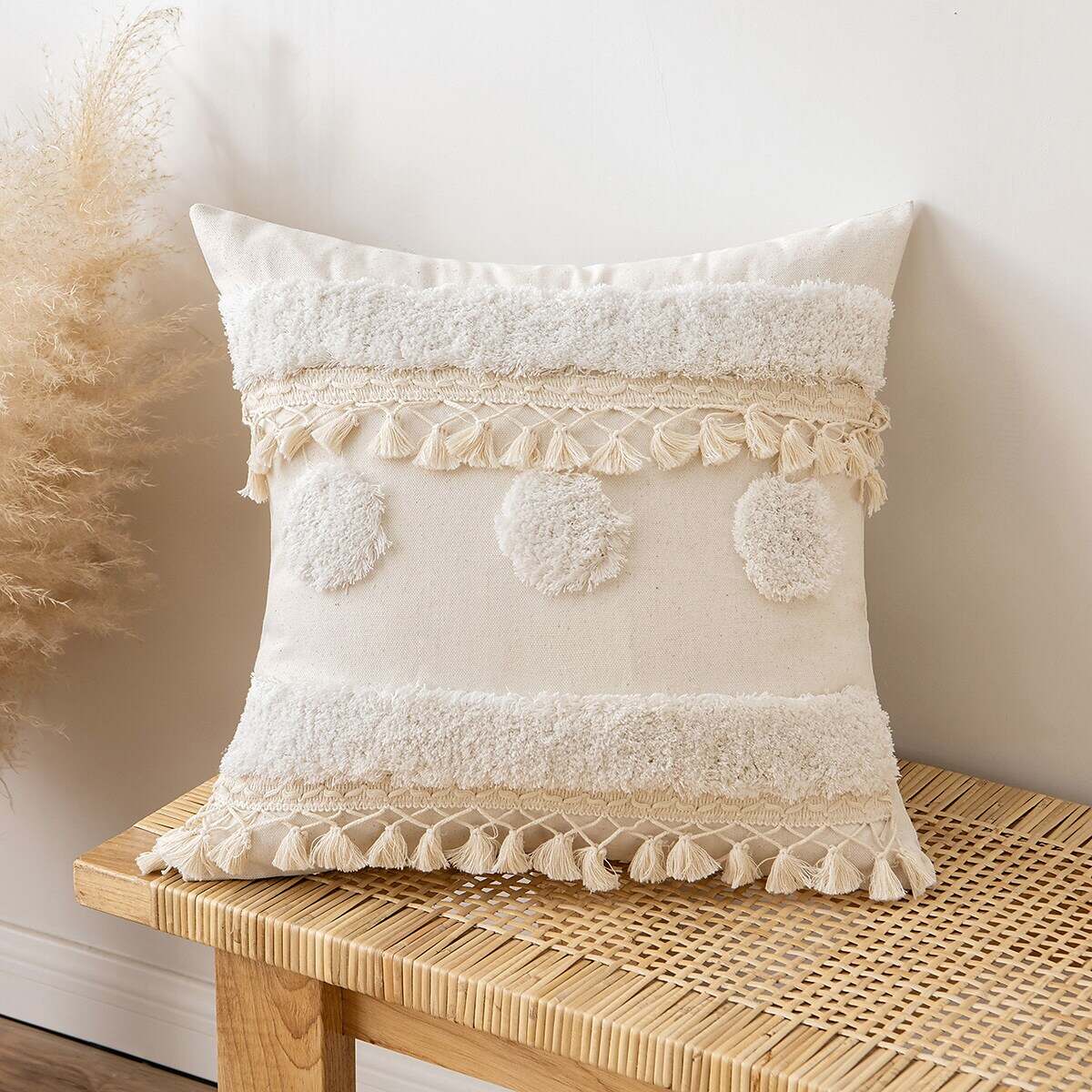 1 pcs Lace Tufted Pillow Cover