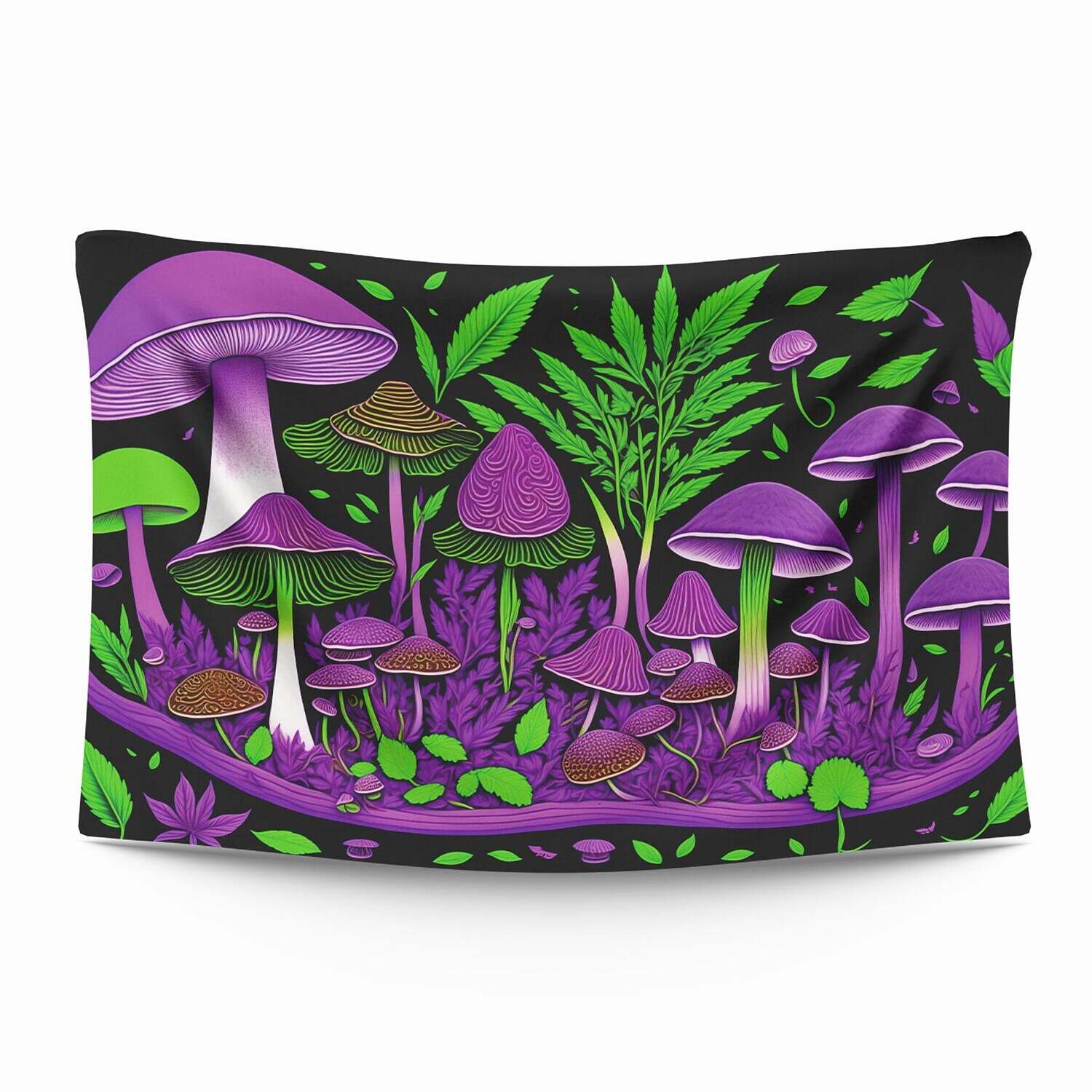 Trippy Mushroom Wall Tapestry Art Decor