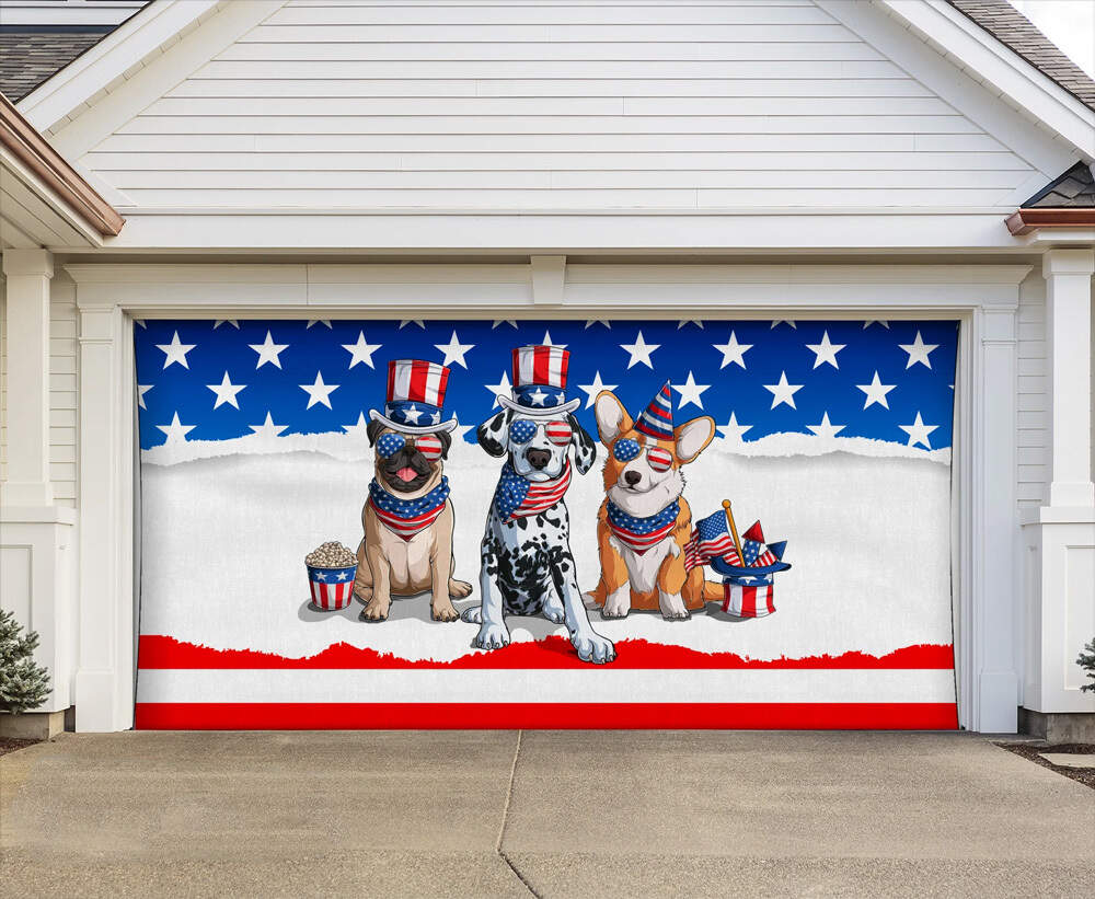 Patriotic Garage Door Mural