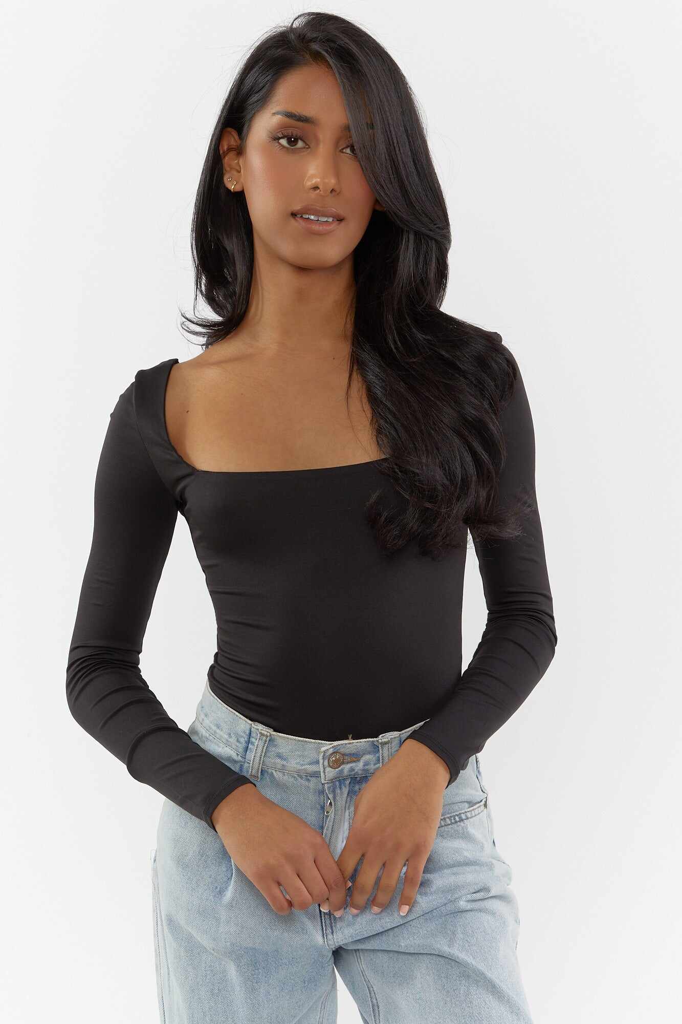 Women Apparel | Square-Neck Bodysuit Red Forever21 - DC33766