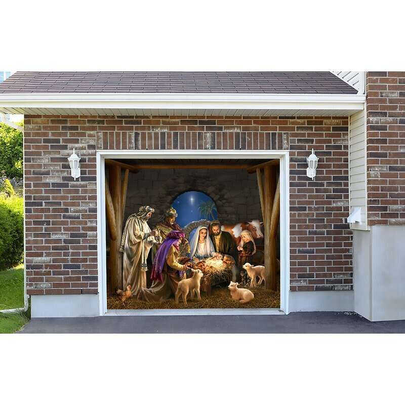 Outdoor Nativity Scene Christmas Holiday Home Garage Decor Billboard D