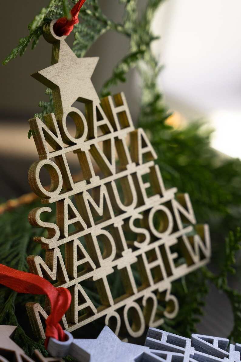 Family Christmas Ornament - Personalized Ornament With Names - Christmas Tree Ornament