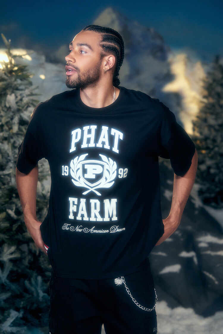 Men Apparel | Phat Farm Graphic Tee Black Forever21 - HC79528