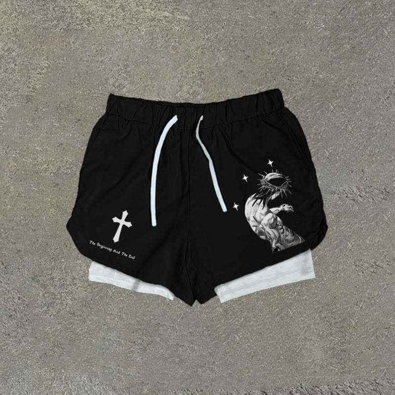 Jesus Is King Print Men's Christian Shorts