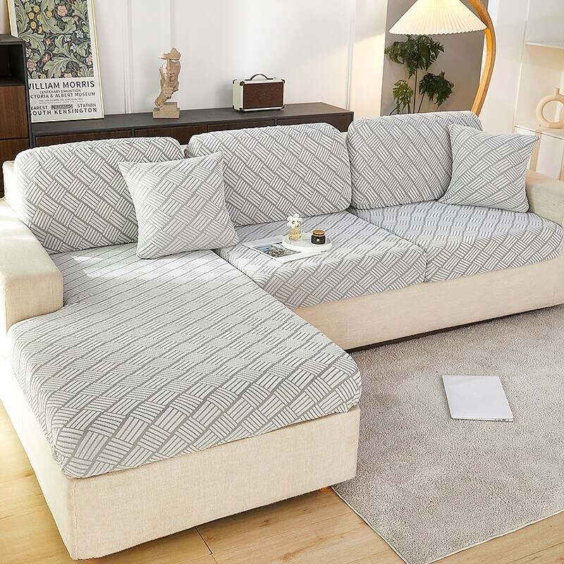 Textured Stretch Sofa Seat Cushion Cover Slipcover