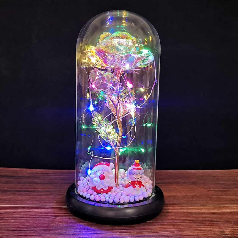 LED Rose in Glas