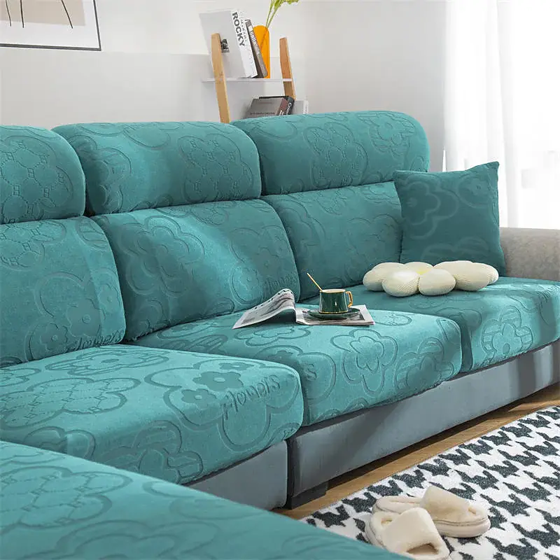 Jacquard Sofa Cushion Cover Elastic Fine Touch Sofa Protector Scratch