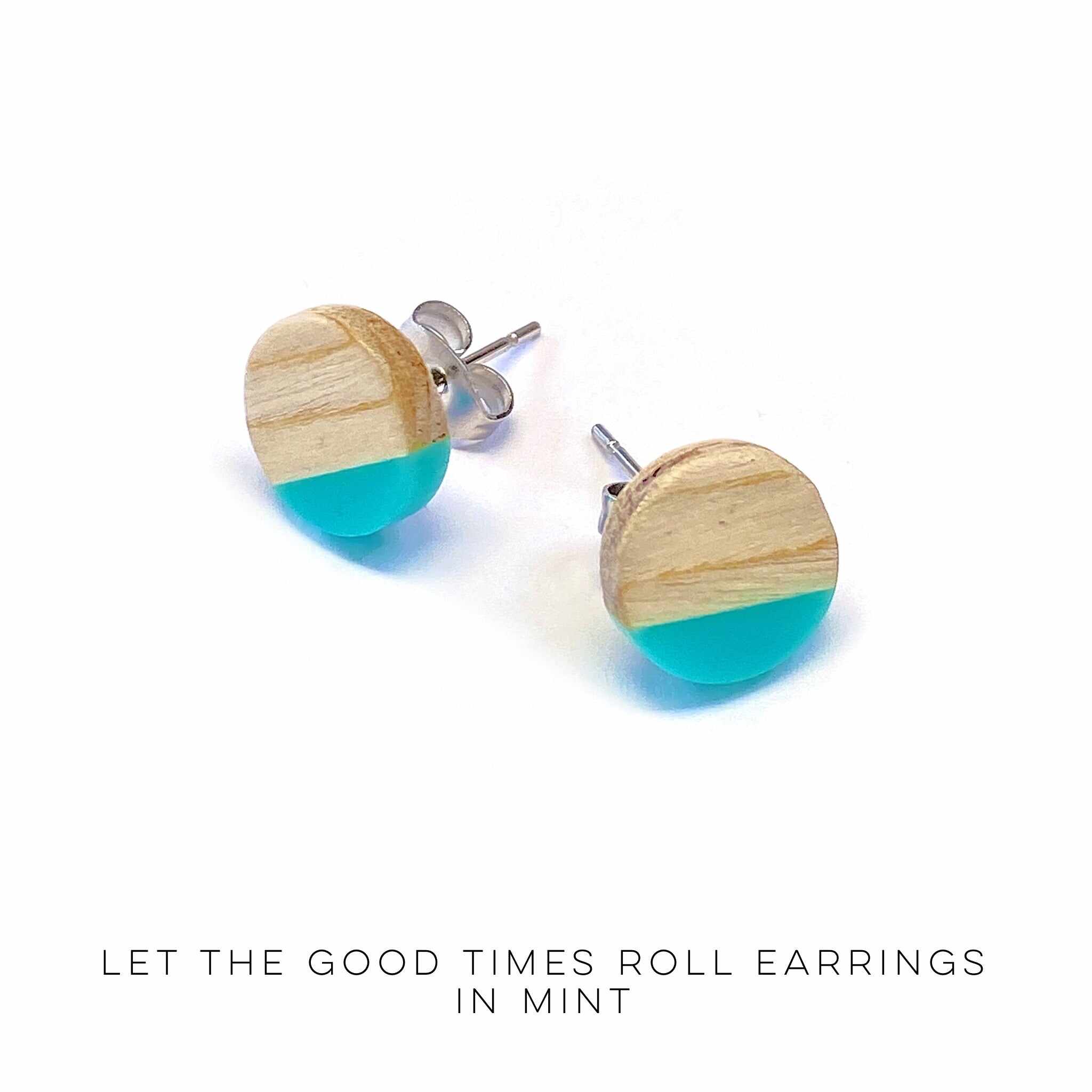 Let The Good Times Roll Earrings in Mint