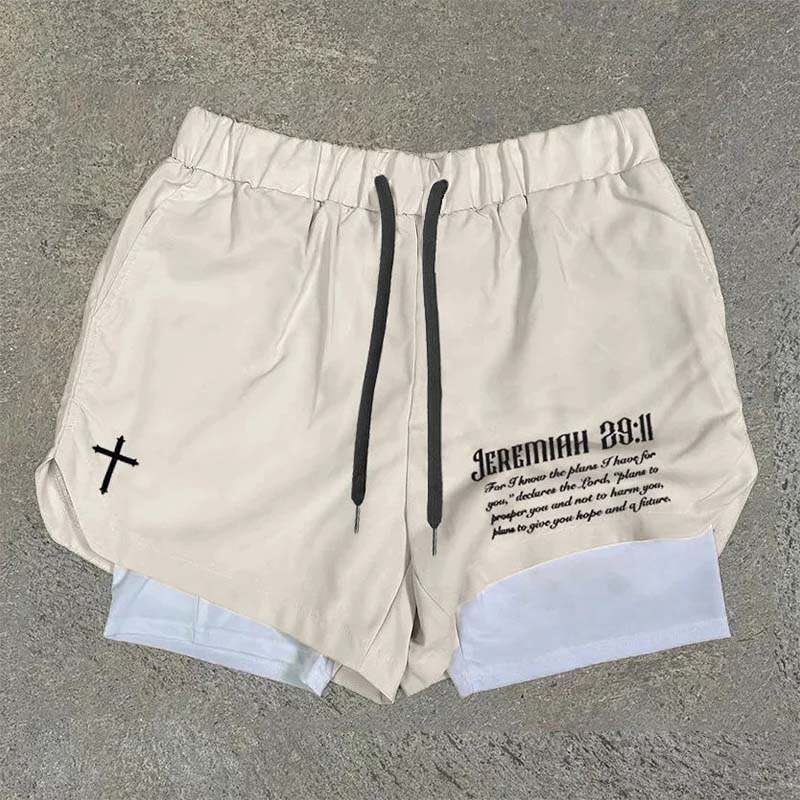 Casual Jeremiah 29:11 Print Shorts