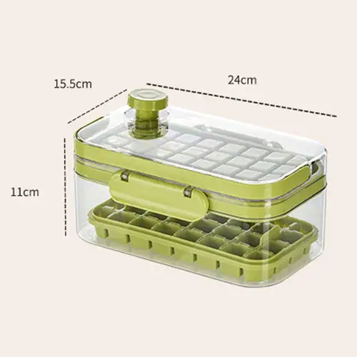 2 In 1 Press Ice Cube Making Mould andStorage Box with Lid Portable