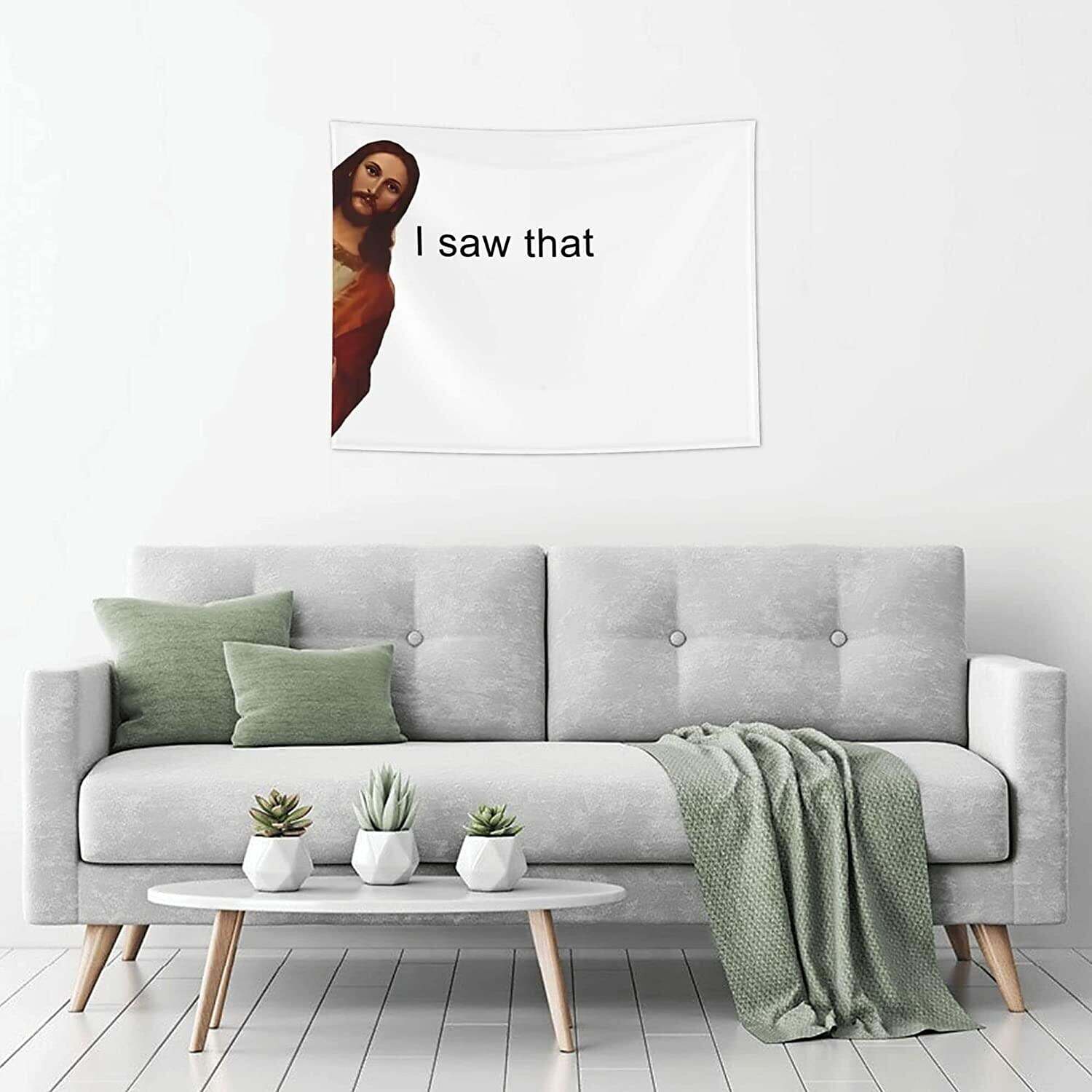 Funny Jesus Large Wall Tapestry Art Decor Hanging Home