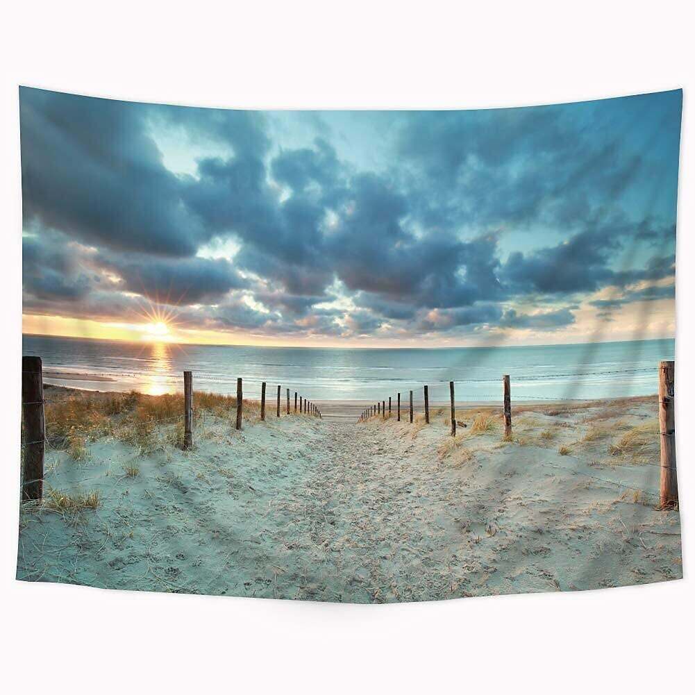 Ocean Beach Wall Tapestry Art Decor Photograph Backdrop