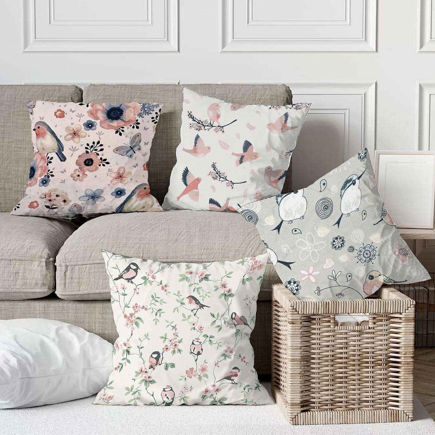 Floral Plant Double Side Pillow Cover 4PC