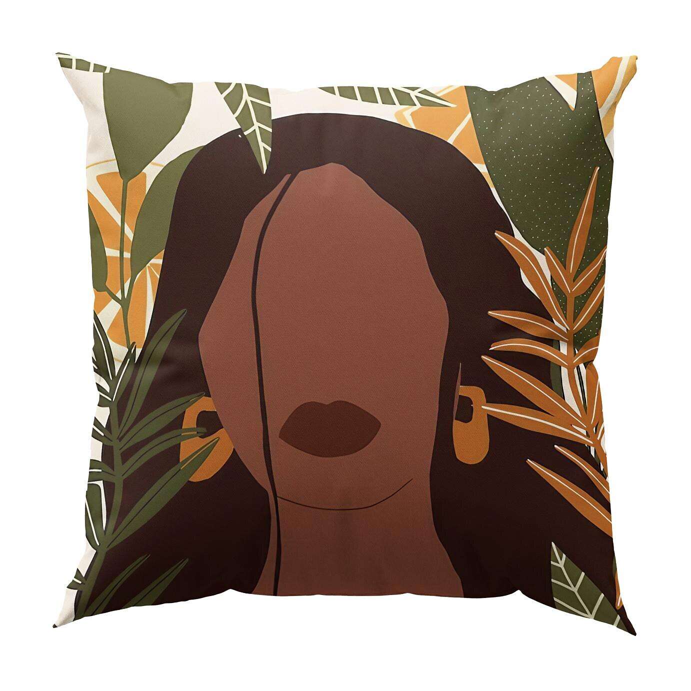 African Women Double Side Pillow Cover 4PC